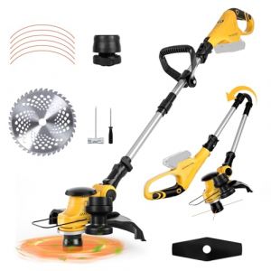 Débroussailleuse compatible avec batterie Dewalt 20 V, pliable 3 en 1 avec moteur sans balais, largeur de coupe de 30 cm et indicateur d'état de la batterie, tondeuse électrique de rechange pour (ConBlomi, neuf)