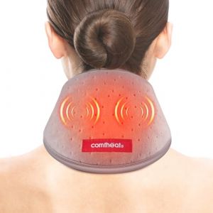 Comfheat Coussin chauffant pour la nuque avec massage vibrant pour soulager les douleurs cervicales, coussin chauffant par USB, chauffe-nuque doux contre les douleurs et les raideurs, 3 niveaux de (Comfheat, neuf)