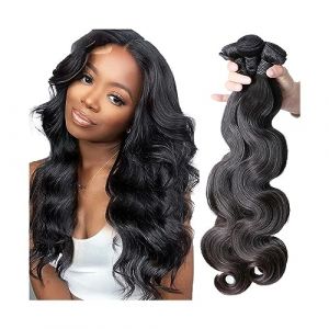 Extensions de cheveux Bundles de vague de corps Bundles de couleur naturelle 1/3/4 Bundle Bundles Bundles de vague de corps de cheveux brésiliens 100% Bundles d'extensions de cheveux humains Faisceaux (qiyueshanghang, neuf)