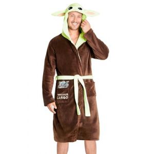 Disney The Mandalorian Baby Yoda Robe De Chambre Homme, Peignoir En Polaire Avec Capuche De Bébé Yoda, Idée De Cadeau Geek Pour Adulte Ou Ado Garçon (L) (Get Trend., neuf)