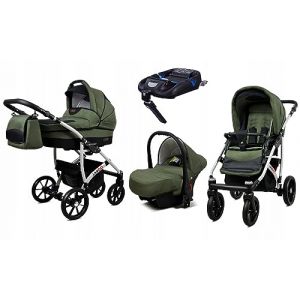 BabyLux&reg; Enfant Poussette Combin&eacute;e Set 4 en 1 - Largo - incl. Nacelle, Canne, Si&egrave;ge de voiture, ISOFIX Base - Si&egrave;ge Auto - Landau B&eacute;b&eacute; - avec Sac &agrave; langer, Habillage pluie etc. (BabyLux-shop, neuf)