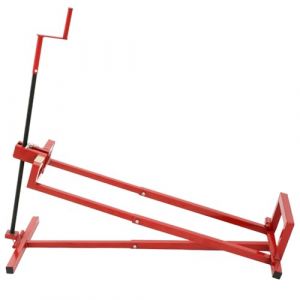 L&egrave;ve-Tondeuse Tracteur-Tondeuse Dispositif de Levage Cric 399kg, Angle d'inclinaison &agrave; Environ 45&deg; Rouge (STYLIANOU-MARIOS, neuf)