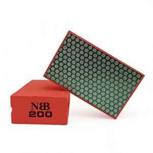 NBB Tampon diamanté pour poncer et polir les blocs éponge de diamant de ponçage poli tampons à la main en diamant avec dos en mousse pour broyage polissage granit marbre pierre verre céramique(200#H) (EASTAR SUPER HARD TOOLS S.L., neuf)