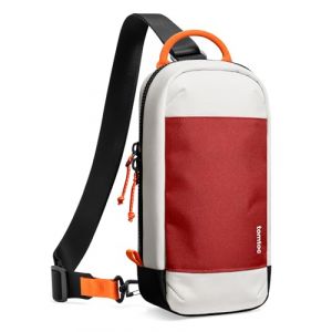 tomtoc Sac &agrave; bandouli&egrave;re Sling Bag pour Nintendo Switch 2 Console 2025, Housse de Protection Etui Sacoche de voyage protectrice avec 8 Cartouches de Jeux, Convient pour chargeur et accessoires, Rouge (tomtoc EU Official, neuf)