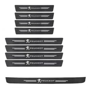WACDXST 9 Pi&egrave;ces Bandes De Seuil De Porte De Voiture, pour Peugeot Expert/Traveller AB 2016-2025 D&eacute;Rapant Protection Aux Rayures Sticker D&eacute;Coration Accessoires (GHBGYJURF, neuf)