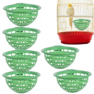 Pasbuteiy Coupelle De Nid pour Cailles | 6 Pi&egrave;ces Bassin D'&Eacute;closion pour Cage &Agrave; Oiseaux | Bassin D'&Eacute;levage pour Cage | pour Conure Perruche Canari Calopsitte Cacato&egrave;s Ins&eacute;parable Poule Pigeon Caille (MaoShiShangMao, neuf)