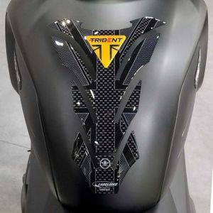 labelbike - Autocollant 3D Moto R&eacute;servoir Protection et D&eacute;coration en R&eacute;sine Compatible avec Triumph Trident 660 Union Jack 2021-2026 - Couleur Jaune (labelbike, neuf)