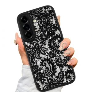 Xylota Magn&eacute;tique Coque pour Samsung Galaxy A56 5G Translucide Mat PC Housse &Eacute;tui Compatible avec MagSafe, Aesthetic Design Dentelle Noir Motif Protection Etui Cover pour Samsung A56 5G 6,7'' - 03 (chusuishao, neuf)