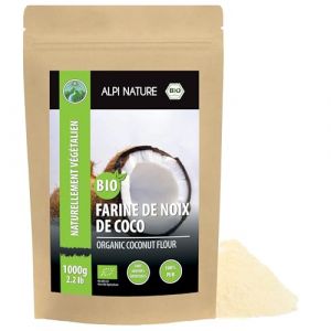 Alpi Nature Farine de Noix de Coco BIO 1kg, Noix de Coco Moulue pour P&acirc;tisserie, Farine sans Gluten (Alpi-Trade, neuf)