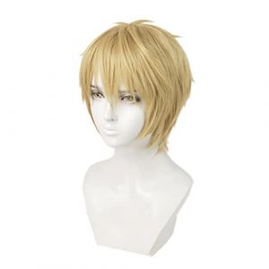 REYHS Perruque Loid Forger Cosplay pour famille espion, perruque courte jaune, perruque d'Halloween pour Halloween, fête costumée, spectacle d'anime, événement cosplay, concerts, perruque quotidienne (good stuff A, neuf)