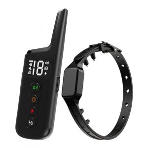 Collier De Choc pour Chien avec Télécommande - Collier De Dressage pour Chien De 1000 Pieds Collier Électrique Rechargeable pour Chien 4 Modes De Dressage Collier Électrique Étanche IPX7 (qsjt-uk, neuf)