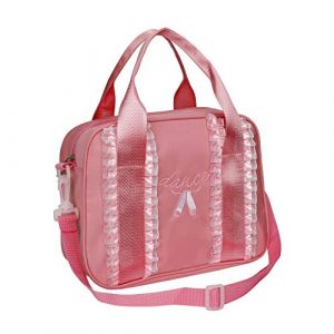 Sacs de Danse Fille Ballet, Sac &agrave; Main de Sport &agrave; Roulettes pour Enfants Teen Dancer, Adorable Petit Brod&eacute; Chausson de Ballet Cartable, Classique personnalis&eacute; pour Enfant Ballerines Corps Sac,Rose (Duokei, neuf)