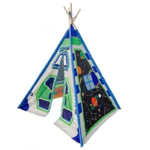 Benebomo Tipi Tente pour Enfants,Tente de Jeu fusée pour garçons,Tente Enfant Interieur,Tipi Tente de Jeux Enfant,Cabane Enfant Exterieur,43 * 43 * 55in (Sunfunny, neuf)