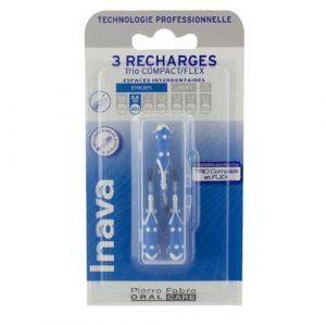 Inava Brossettes bleu 3 Recharges &Eacute;troits 0.8mm Bleu (Le Comptoir Sant&eacute;, neuf)