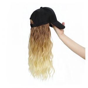 Perruque Avec Frange Chapeau Perruque Casquette de Baseball synthétique perruque de cheveux naturel capuchon noir Extensions de cheveux perruque naturelle vague perruques chapeau perruque réglable Cha (fufufafabb, neuf)
