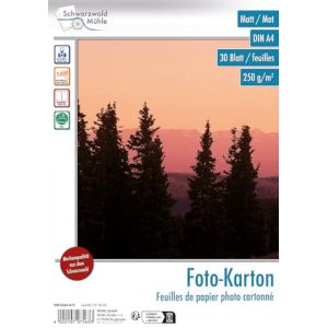 30 feuilles papier photo double face mat A4 - 250 G [Schwarzwald Mühle] (Pearl Diffusion, neuf)