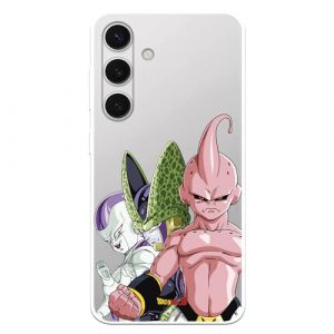 Coque compatible avec Samsung Galaxy S24 Officielle Dragon Ball M&eacute;chants pour prot&eacute;ger votre mobile. Coque en silicone transparente souple sous licence officielle Dragon Ball (La Casa de Las Carcasas, neuf)