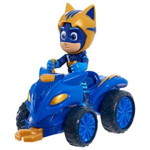 Simba 109402421 &ndash; PJ Masks Quad Catboy, Figurine d'action de Super-h&eacute;ros, avec treuil int&eacute;gr&eacute;, Bleu avec des Accents dor&eacute;s, Figurine de 8 cm, pour Enfants &agrave; partir de 3 Ans (Krocoworld, neuf)