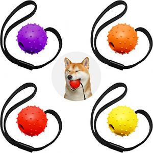 4 Pi&egrave;ces Ballon sur Une Corde Interactif pour Chien - Balle de Dressage et Jouet de R&eacute;compense pour Petit, Moyen et Grand Chien - Exercice, Chercher, Contagieux (Yayakneen, neuf)