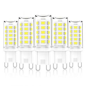 G9 LED Dimmable Blanc Froid 6000K, G9 Ampoule LED 3W Équivalent à Ampoules Halogènes 28W 33W 40W, 345LM, AC 220V-240V, Sans Scintillement, Paquet de 5, CHEERBEE (Jovbee, neuf)
