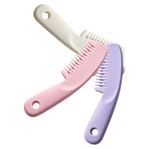 Beaupretty Peigne à Effiler 3 Pièces Ensemble d'Outils de Coiffure Violet Rose et Blanc pour Coupe de Cheveux à Domicile Peigne Rasoir et Ciseaux Professionnels Légers pour Cheveux (lorianca, neuf)