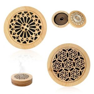 KLVGTIFS 2 Pi&egrave;ces Diffuseurs Huiles Essentielles, Galet Diffuseur Huile Essentielle, Diffuseur Parfum Mat&eacute;riau en Bambou, Diffuser &Auml;therische &Ouml;le Klein, pour Voiture, Salon, Chambre &agrave; Couche (DANSHUI, neuf)