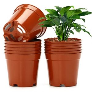 KINGLAKE 12 Pi&egrave;ces 7.5CM Petit Pots de Fleur pour Semis, Pot Plante Semi en Plastique,Mini Pot de Fleur Interieur,Adapt&eacute; Semis, Fleurs, Succulentes (JH Gardening, neuf)