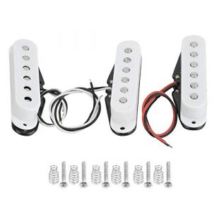 Dilwe Micro de guitare électrique, ensemble de ramassage de 3 pièces, ramassage à bobine simple pour pièces de guitare électrique de remplacement (Yisteel-EU, neuf)