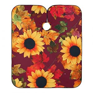 Cape De Barbier Feuilles D'Automne Fleur De Tournesol, Cape De Coupe Professionnel Cape De Salon De Coiffure Portable Cape De Coiffure Pour Salon De Coiffure Coiffeurs Enfants (bozhoushixiangbenshangmaoyouxiangongsi, neuf)