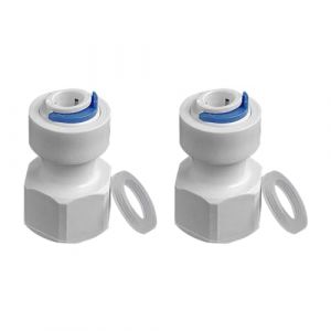 Raccord d'alimentation en eau - Raccord rapide - Filtre à eau - Adaptateur pour osmose inverse et filtre à eau - Robinet d'eau potable - Réfrigérateur latéral (filetage intérieur 1/2" vers 5/16") (PAROAD1, neuf)