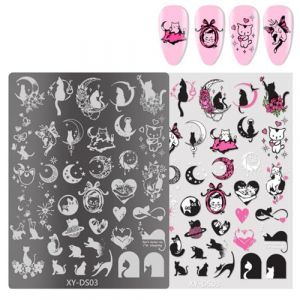 Ongles papillon Timbres Pochoirs Fleurs Ongles Templates Tampons Plaques de tampons Fran&ccedil;ais Pochoirs Art Plaques Fran&ccedil;aises Fleurs Marque-Ongles Manucure Mod&egrave;le Outil (sheQImaoYI, neuf)