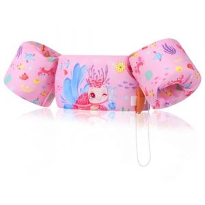 MoKo Gilet de Natation Enfant, Brassards de Natation Enfant Ceinture R&eacute;glable Gilet de Flottaison &agrave; Dessin Anim&eacute; Flottant Mignon, Dispositif de Flottaison pour Gar&ccedil;ons Filles,20-50 LBS, Tortue Rose (KnoWhite, neuf)