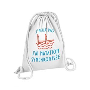 Fabulous Sac de Gym en Coton Blanc J'Peux Pas J'ai Natation Synchronisée Piscine 12 Litres (FabulousBOUTIK, neuf)