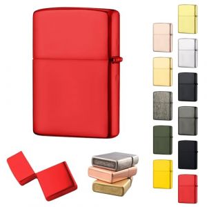 &Eacute;tui pour Briquet Compatible avec Zippo,sans Insert Couvercle M&eacute;tallique pour Briquet avec Zippo,&Eacute;tanche au Vent et &agrave; l'eau &Eacute;tui M&eacute;tallique#2 (Huitushengya, neuf)