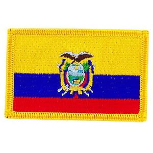 Patch écusson brodé drapeau equateur thermocollant insigne backpack (Akachafactory, neuf)