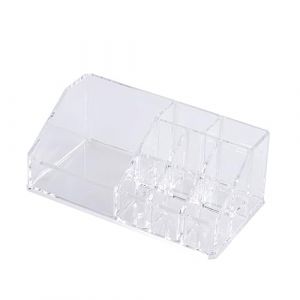 VICASKY Bo&icirc;te De Rangement Cosm&eacute;tique Transparent &agrave; Organisateur Pour Maquillage Bijoux Trousse Salle De Bain Plastique R&eacute;sistant Facile Nettoyage (Micanties, neuf)