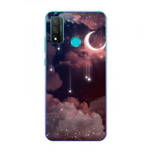 KARTXITAI Coque Compatible avec Huawei P Smart 2020,Housse &Eacute;tui de Protection en Ultra Transparente Silicone en Gel TPU Souple Case Cover Shock-Absorption-&eacute;toiles, Lune, Nuages, Ciel (KARTXITAI, neuf)