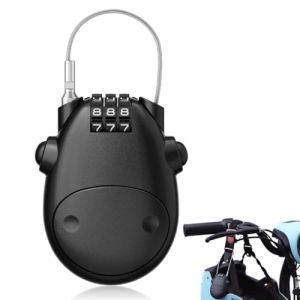 LEPZUR Misez &Agrave; 3 Chiffres Serrure &Agrave; Combinaison C&acirc;ble-Antivol V&eacute;lo Avec 77Cm C&acirc;ble R&eacute;tractable Pour V&eacute;lo Scooter Moto Et Poussette (GloriseGO, neuf)