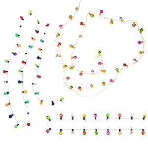 YUVKIN 3 Pi&egrave;ces Guirlande Miniature pour Maison de Poup&eacute;e, D&eacute;coration de No&euml;l, Accessoires de Maison de Poup&eacute;e, Cadeau Enfant, Mini Lampe Color&eacute;e (100cm) (Multicolore) (HerEdit, neuf)