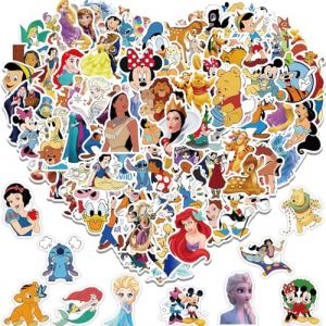 Fonyiunce 100PCS Autocollant Princesse, Autocollants Prin-cesse Dessin Anim&eacute;, Autocollants Princesse, Autocollant Personnage, pour Ordinateur Portable Skateboard Voiture Moto Enfant et Ados (Pal Global Merchants, neuf)