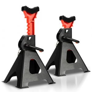 Jopassy Chandelles Voiture, Chandelles Voiture 3t, Support de Voiture avec s&eacute;curit&eacute; -R&eacute;glable en Hauteur 285-430 mm, Crics et Chandelles Voitures - Outillage M&eacute;canique Atelier - Lot de 2 (IRON-DG, neuf)