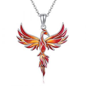 URONE Collier Phoenix En Argent Sterling Avec Pendentif Phoenix Ascendant Bijoux Phoenix Cadeaux Pour Femmes (URONE Silver Jewellery, neuf)