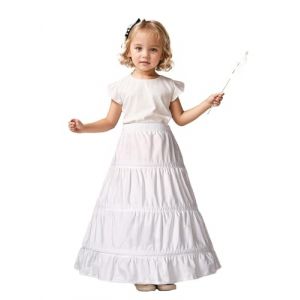 BEAUTELICATE Jupon sous Robe Fille Pur Coton Crinoline Petticoat Rockabilly Cerceaux pour Enfant Robe Princesse Cérémonie Soirée Mariage(Style 1 Ivoire Claire 7-9ans) (BEAUTELICATE-FR, neuf)