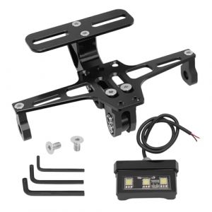 Anlseiod CNC Support de plaque d'immatriculation de moto avec lumière pour MT 07 09 S1000RR R1200GS Sportster Fender Eliminator Support pour Z900 SV650 ZX6R ZX10R CBR 125R 150R 250R 300R (ANSAIDE, neuf)