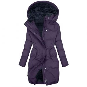 HAOLEI Manteau Femme Hiver Veste Polaire Chaud Manteaux Long Matelass&eacute; Outercoat Slim Fit Parka Chaude Imperm&eacute;able Blouson Chic et Elegant Doudoune Femme Hiver Mode Chaude D&eacute;contract&eacute;e Doux Ample (HAOLEI  FR, neuf)