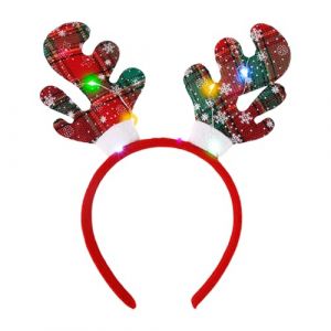 Casque de Noël avec lumière, bandeau de Noël lumineux | Bandeaux éclairés de vacances de dessin animé | cerceau de cheveux avec Photo de noël, coiffure de vacances d'hiver pour événement de Cospl (kenl, neuf)