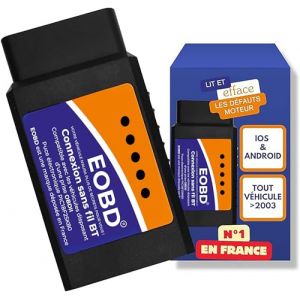 ELM327 OBDII Bluetooth + Support Francais 7/7J - Diagnostic des Codes Moteur en 3 Min ! Valise de Diagnostic Compatible avec la majorit&eacute; des V&Eacute;HICULES - OBDII EOBD ddt4all elm327 pic18f25k80 (Electro-depot, neuf)