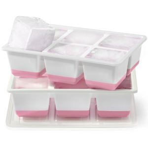 JRISBO Silicone Bac a Glacon avec Couvercle, 6 CM Grand Bac &agrave; Gla&ccedil;ons XXL Moule Glacons Sans BPA & Faciles &agrave; Retirer, Gros Gla&ccedil;on Ice Cube Tray pour Cocktails Whisky (2 ROSE) (DACHEN FR, neuf)