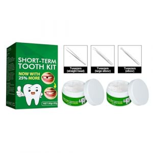 Kit de r&eacute;paration dentaire temporaire, Kit de remplacement de dents fausses formables, Kit de r&eacute;paration temporaire de dents pour fixation temporaire, remplissage de dents manquantes ou cass&eacute;es (MCLM-EU, neuf)