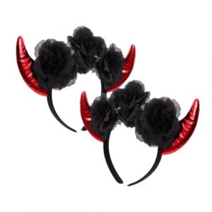Mikinona 2pi&egrave;ces Cornes Halloween -t&ecirc;te Lot De Accessoires De Costume Bandeau Pour Cheveux D&eacute;coration Pour F&ecirc;te Halloween -t&ecirc;te &agrave; Cornes De Diable (Dawn Cedar, neuf)